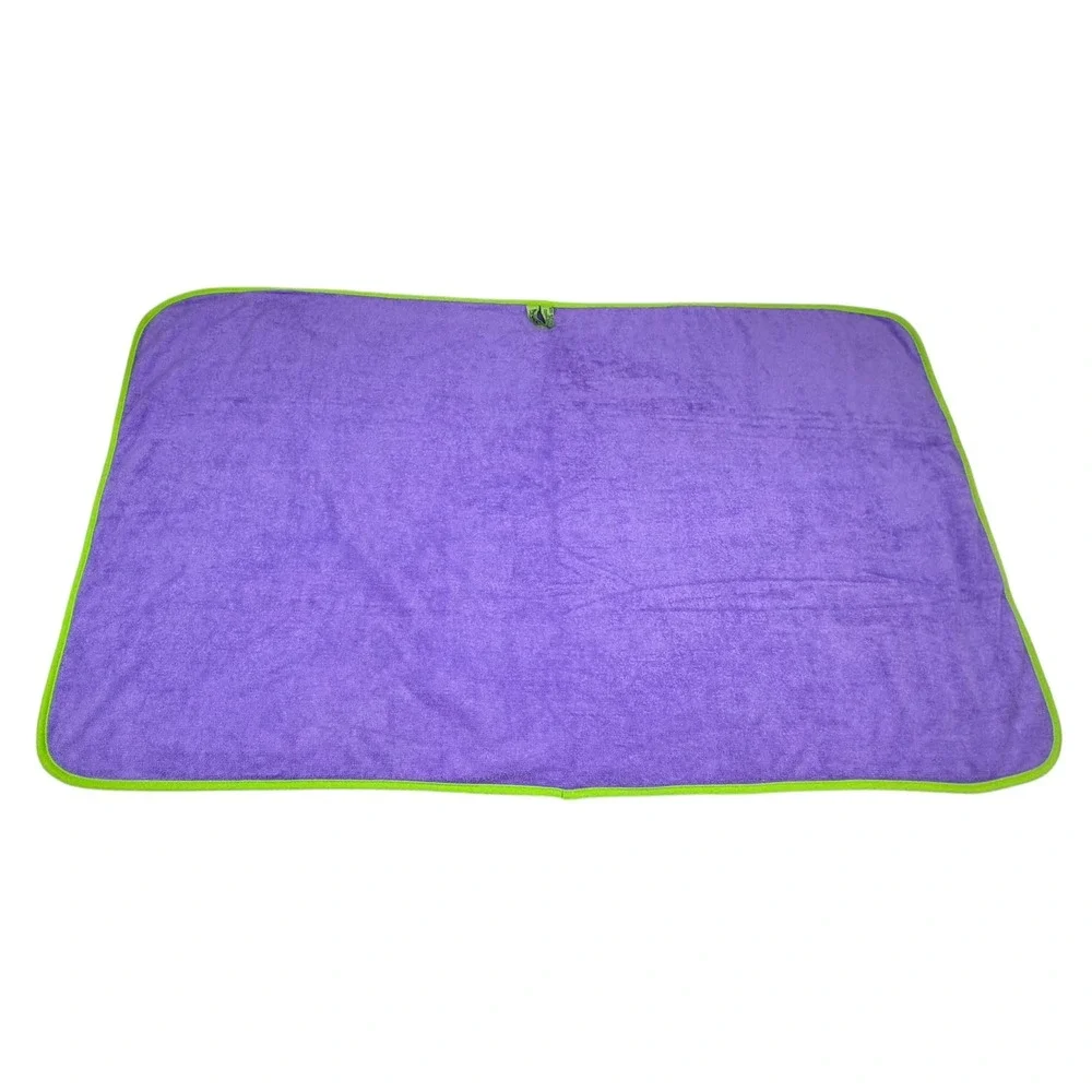Norwex Baby Bib Towel Set Purple Lime Green‎ BacLock Microfiber Jungle Giraffe